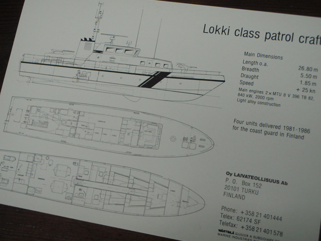 LAIVAKORTTI(valmetin laivateollisuus oy) KAJAVA. 1