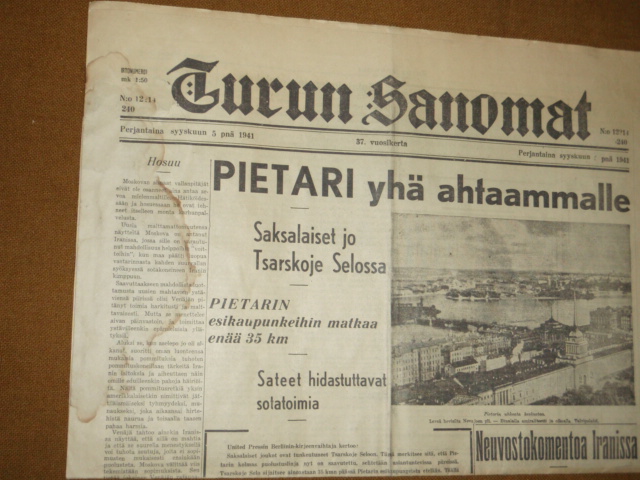 turun sanomat 5,9-1941