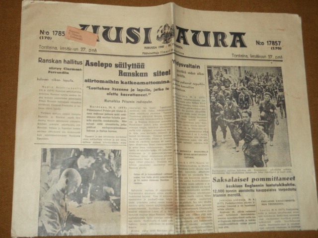 uusi-aura. 27.6-1940.