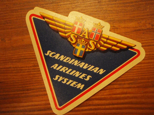 matkalaukku etketti(50-60 lukua) SCANDINAVIAN AIRLINES SYSTEM.
