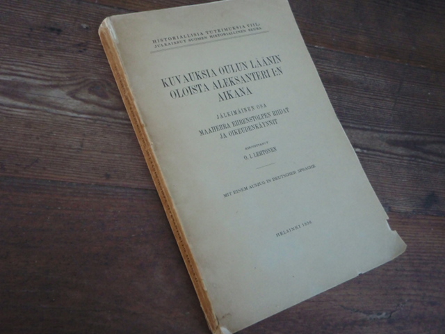 lehtonen.KUVAUKSIA OULUN LÄÄNIN OLOISTA ALEKSANTERI I.n aikana.