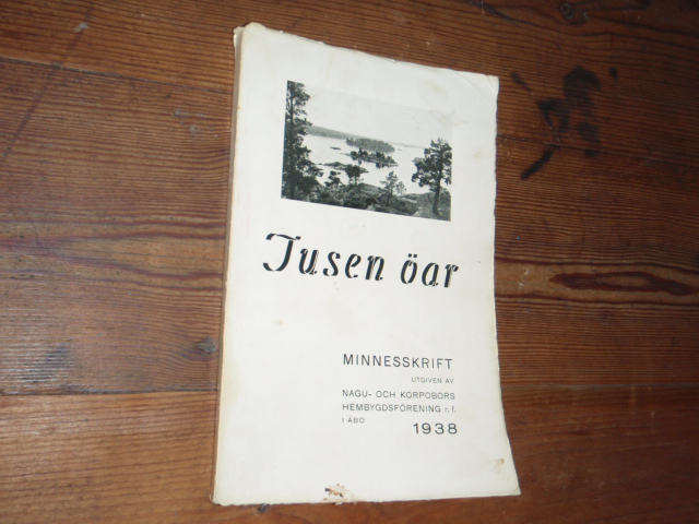JUSEN ÖAR.minnesskrift 1938.