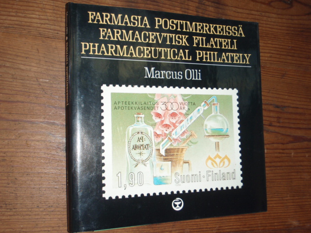 olli marcus.FARMASIA POSTIMERKEISSÄ.1p.