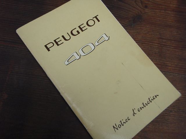 PEUGEOT 404 .käyttöohjekirja. v,1963.