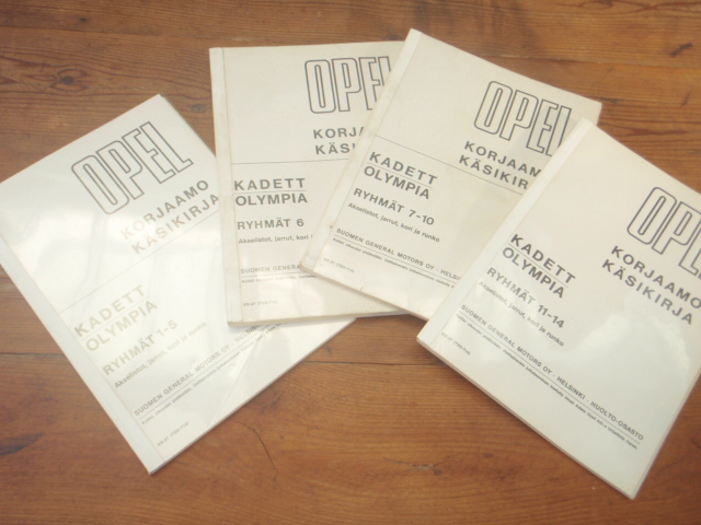 OPEL.kadett/olympia korjaamo käsikirjat.