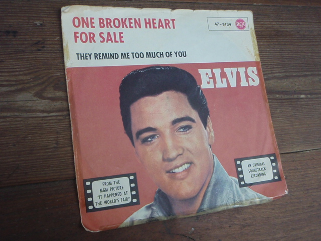 ELVIS.one broken heart for sale-they remind me too much of you.