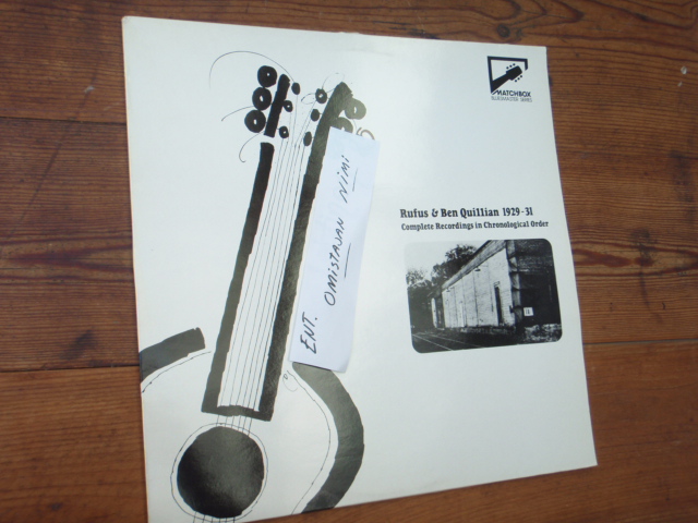 RUFUS & BEN QUILLIAN 1929-31(complete recordings in ,,,