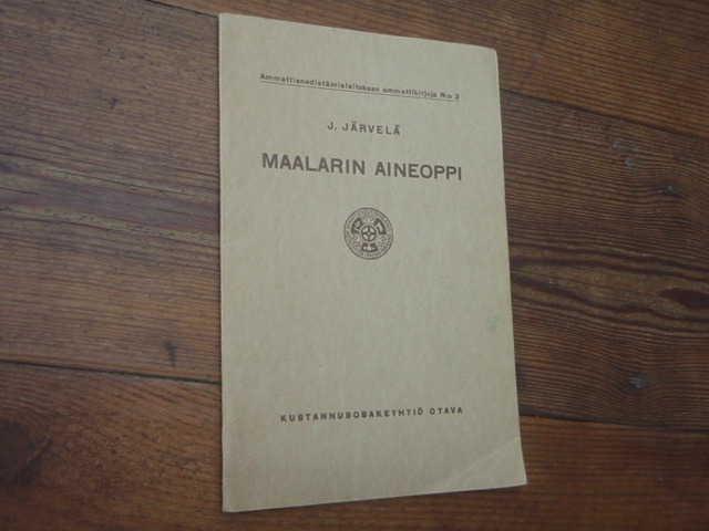 järvelä j. MAALARIN AINEOPPI.v,1928.