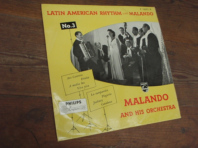 malando. LATIN AMERICAN RHYTHM WITH MALANDO no,3.  10\'\'(vinyyli)