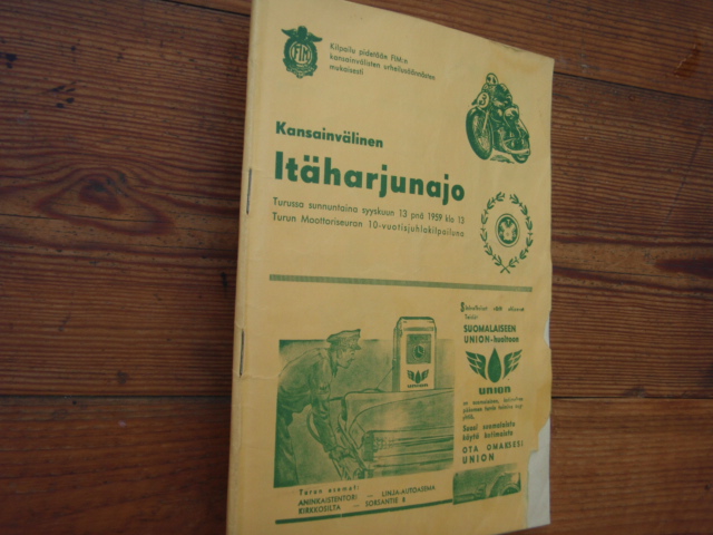 itäharjunajo(turku) ohjelma. MYYTY