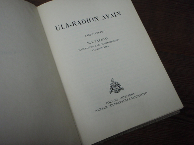 sainio k.s. ULA-RADION AVAIN. 1p.