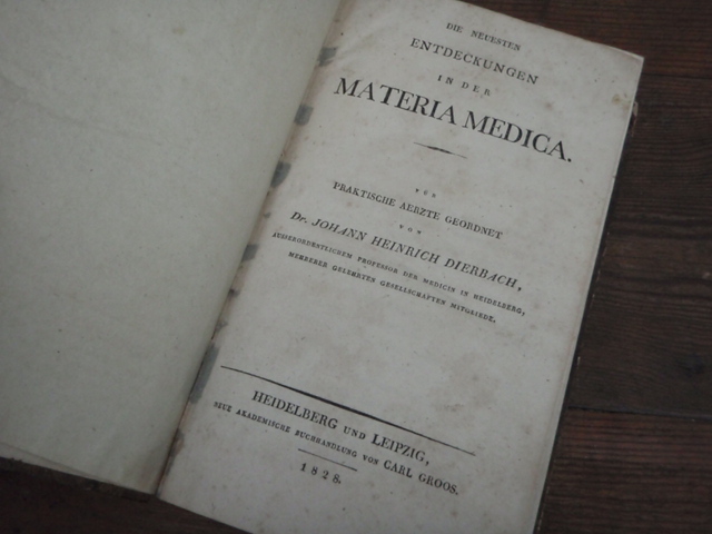 dierbach h. MATERIA  MEDICA. v,1828.