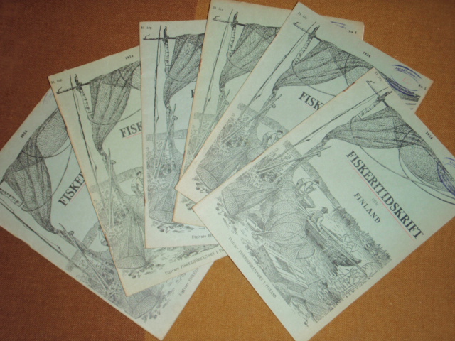 FISKERITIDSKRIFT för finland ,1924(puuttuu,5,6,7,8,9,10,11,12,)