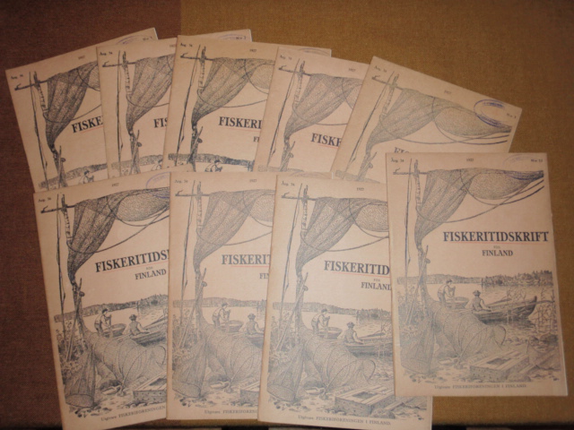 FISKERITIDSKRIFT för finland 1927.(nro,11.puuttuu)